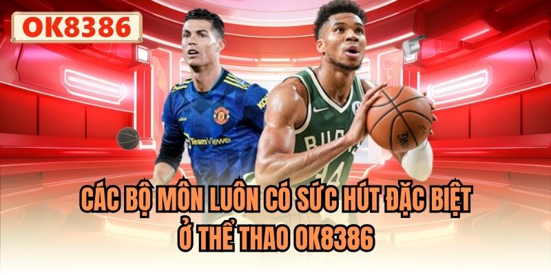 Các bộ môn luôn có sức hút đặc biệt ở Thể Thao OK8386